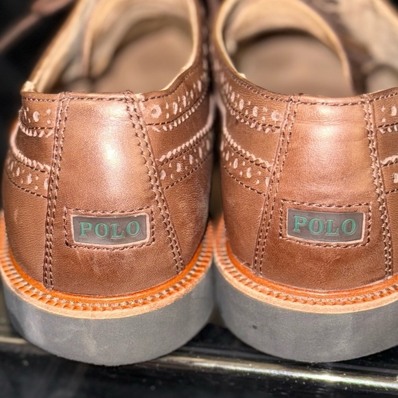 Polo Ralph Lauren Wing Tip Shoe vibram Sole - Picture 6 of 14